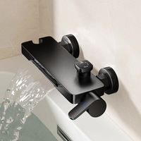 Robinet de baignoire en aluminium cascade, eau chaude et froide, ensemble de douche pressurisé pour salle de bain