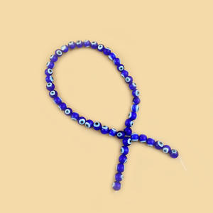 Cuentas de ojo de pez de cristal de colores al por mayor, cuentas espaciadoras sueltas redondas para DIY, collar, pulseras, fabricación de joyas, 6mm, 8mm, 10mm - Product Image 6