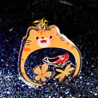 Porte-clés shaker en acrylique personnalisé avec logo et figurine anime