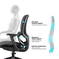 Chaise de bureau ergonomique au design moderne avec mi-dossier en maille réglable prix d'usine pivotant nouveau design Offre Spéciale