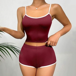 Set Pigiama Femminile di Alta Qualità, Comodo e Traspirante con Motivi Floreali per Estate e Autunno, Abbigliamento Casual da <span class=keywords><strong>Casa</strong></span> con Vita Elastica - Product Image 5