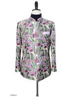 Veste à simple boutonnage en laine pour hommes luxueux costume sur mesure brodé à la main excellente qualité grande taille braguette à fermeture éclair plate