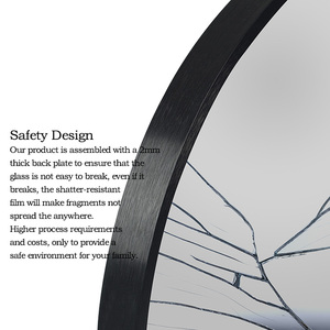 Top Seller <strong>Large</strong> Round <strong>Circle</strong> Wall Decor <strong>Mirror</strong> Bath <strong>Mirror</strong> with Black Metal Frame Metal - Product Image 4