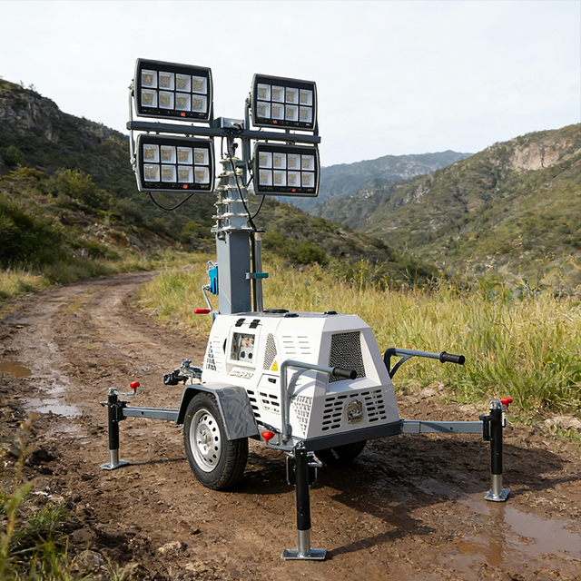 Simple to Operate Long Working Time Durable Wheels signal Tower Light Balloon Light Tower Outdoor Light Tower