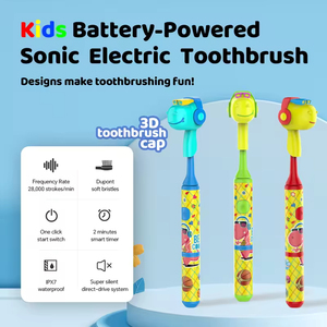 Cepillo de Dientes Eléctrico Sónico para Niños, Funciona con Batería, Limpieza Diaria, Blanqueamiento Dental - Product Image 2