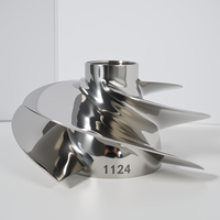 Impeller de pompe pour jet ski BRP à 28 dents, surface polie, 4 pales, diamètre 161 mm, compatible avec Seadoo Wake 155 / GTX 155 PWC