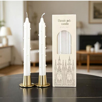 Bougies longues élégantes et luxueuses pour la décoration de table de mariage, de dîner ou d'événements