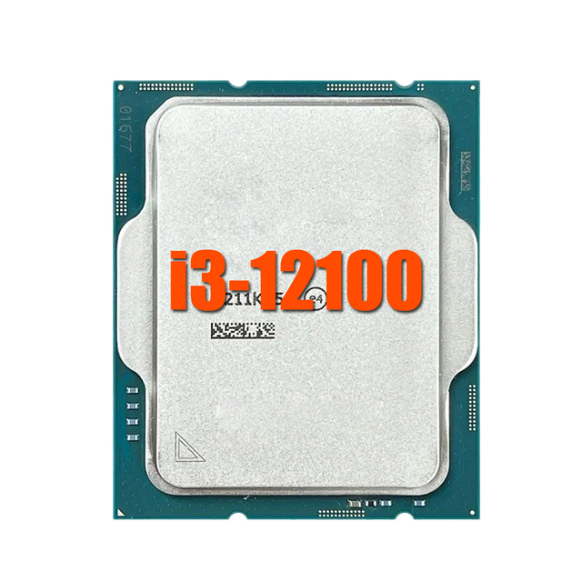 I3 12100 CPU Processor Core 3.3 GHz 4-Core 8-Thread CPU 7 L3=12M 60W LGA 1700 New Without Cooler