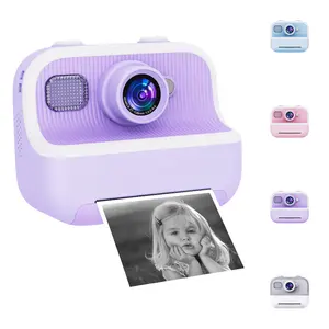 YMX CAM8 Câmera infantil ideal para crianças, ideal para olharem, nova tendência com papel fotográfico térmico, adorável, com impressão instantânea para meninos e meninas