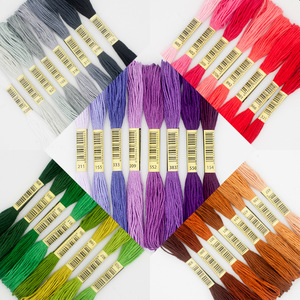 No. 25 Handmade 8-Color Gradient Polyester Embroidery Thread for DIY Embroidery Crafts Cross-Stitching & Needlework Repair