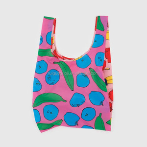 Bolsas de supermercado reutilizables con bolsa plegable lavable resistente bolso de mano ecológico cabe en el bolsillo impermeable - Product Image 1