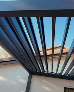 आसानी से इकट्ठे वाटरप्रूफ गार्डन बिल्डिंग मंडप मोटर चालित एल्यूमीनियम आउटडोर गैज़बो बायोक्लिमिटिक पेरगोआ - Product Image 2