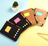 Notas Adhesivas Portátiles de Diseño Personalizado Promocional, Forma Cuadrada, Estilo Moderno, con Bolígrafo, Diseño Kawaii