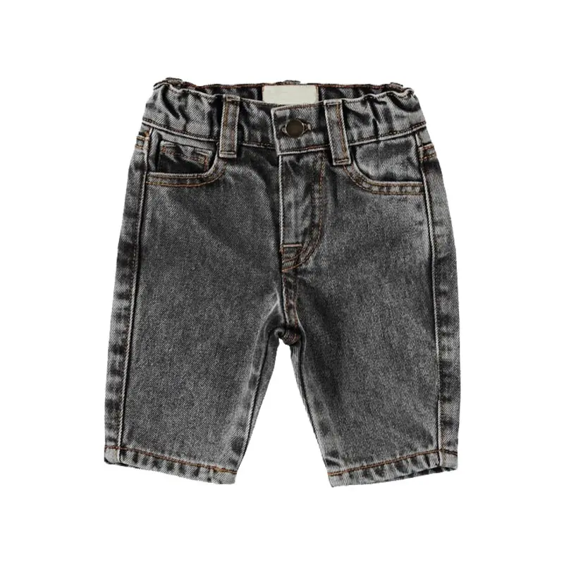 Casual estilo crianças roupas fabricantes lavado denim criança shorts bebê menino calção & shorts