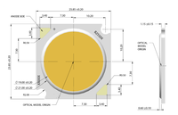 CMB2550 3.6A 36V 19mm Couleur blanche 2700K 3000K 4000K 5000K 5700K 6500K Diode LED COB (Chip on Board) pour éclairage sur rail