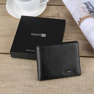 Portafoglio intelligente in vera pelle di vacchetta anti-smarrimento per uomo portafoglio portamonete blueteeth GPS antifurto a due vie che cerca <span class=keywords><strong>Smart</strong></span> money bag - Product Image 4