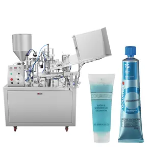 Good quality automatic rotary mini liquid hair dye gel shampoo plastic pipe tube filling machine
