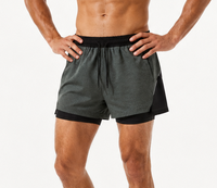Shorts de sport respirants pour hommes avec cordon de serrage élastique à la taille, doublure intérieure, pour la course, la gym et l'entraînement, conception OEM
