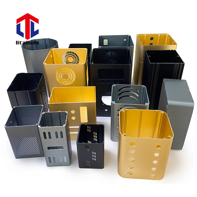 Aluminum Enclosure Case Audio Housing Amplifier Shell Part With Different Colors Extrusion Anodizing Aluminum Profile