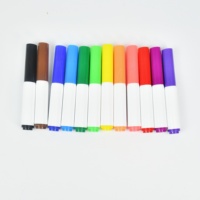 Ensemble de 12 stylos marqueurs à l'aquarelle pour enfants, crayons de dessin artistique avec sac à fermeture éclair en PVC