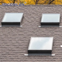 Fenêtre coulissante extérieure Rogenilan sur mesure pour villa, insonorisée, en aluminium, double vitrage, faible émissivité