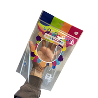 Pochette verticale personnalisée au design simple avec fenêtre dépolie, kit d'outils, emballage plastique imprimé sur mesure avec revêtement aqueux