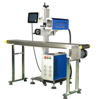Machine de marquage laser CO2 avec système de gravure Galvo, refroidissement par air, équipement de codage QR et de marquage de date