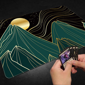 Tikar meja permukaan serat mikro halus jahit Premium cetak sublimasi 24x14 inci alas bermain game TCG - Product Image 3