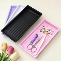Nouveau Plateau à Ongles 2026 en Acier Inoxydable – Rangement d'Outils de Manucure pour Salon, Maison et Décoration d'Ongles DIY