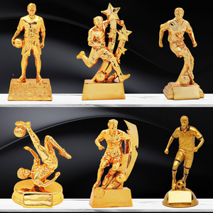 Juego de <span class=keywords><strong>trofeos</strong></span> de fútbol dorados personalizados, Trofeo de diseño de portero y bota <span class=keywords><strong>para</strong></span> decoración de recuerdo de juego de fútbol - Product Image 1