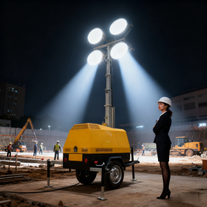 China Light Tower Outdoor Electric Mast Light Tower <b>Led</b> <b>Lighting</b> Truck - Product Image 3