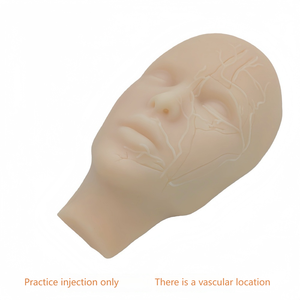 Tête d'entraînement en silicone pour injections faciales avec os et vaisseaux, pour <span class=keywords><strong>la</strong></span> pratique de <span class=keywords><strong>la</strong></span> micro-plastique - Product Image 3