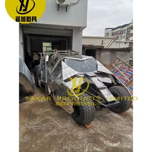 Sculpture de voiture d'accident en acier inoxydable abstrait, finition miroir, en acier inoxydable, pour l'extérieur, statue de voiture de <span class=keywords><strong>Batman</strong></span> - Product Image 6