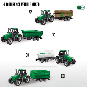 PANDAS Die-Cast Plastic Farm Tractor Toy Simulación Sliding Farmer Truck Vehículo Carro de transporte para niños - Product Image 2