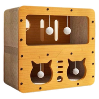 Maison à chat modulaire écologique et sûre, griffoir multi-niveaux en carton, lit lounge pour chat, jouet suspendu avec balle, poteau à griffer durable