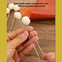 Outils d'entretien du cuir faits à la main, brosse à boules de laine