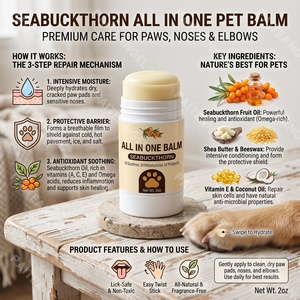 Bálsamo Curativo Multiusos para Mascotas con Espino Amarillo 2oz, No Grasoso, Calmante para Patas, Hidratante para Pavimento Caliente, Seguro para Lamer, Marca Privada - Product Image 3