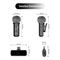 Microphone Lavalier Sans Fil SE65 Type-C à Clip Magnétique Anti-Vent Réduction du Bruit pour Conférence, Interview, Diffusion OEM