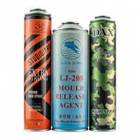 Botol Aluminium Kosong 200ml 250ml untuk Deodoran Aerosol, Botol Parfum Aluminium, Kaleng Aluminium untuk Parfum Ruangan