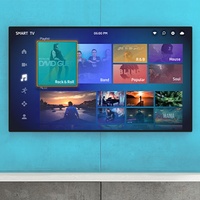 VSTI 75 pouces Smart LED TV Android Ultra HD 4K NTSC (60Hz) Noir Cabinet WiFi USB Salon Téléviseurs HKC Panneau LCD PAL