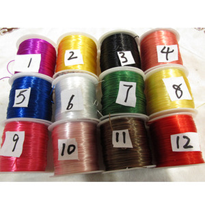 Flat Crystal Thread 0.5mm <b>Elastic</b> <b>Cord</b> For Beaded Bracelet DIY Religious Accessories Wholesale Rope Material - Product Image 3