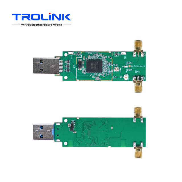 Customized External USB3.0 WiFi 6 Bluetooth5.2 Adapter Dongle MT7921AUN 2.4GHz 574Mbps + 5.8GHz 1200Mbps Stock