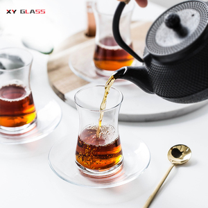 Classico comodo con piattino personalizzato mano tazza di caffè <span class=keywords><strong>in</strong></span> <span class=keywords><strong>vetro</strong></span> termico - Product Image 5