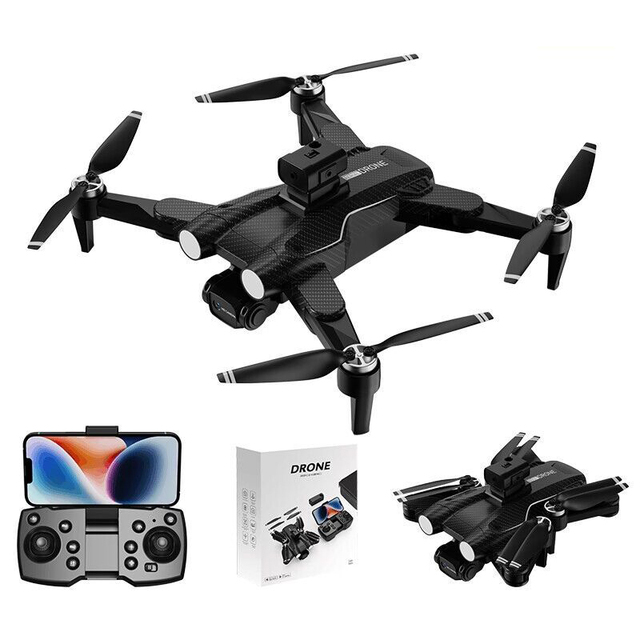 F167 Drone 4K/8K HD Dual Camera 2MP LED Lights Obstacle Avoidance Brushless Helicopter Foldable Quadcopter Rc