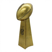 Trofeo de Fútbol Americano Artificial Personalizado, de Resina, Pintado a Mano, de Varios Tamaños, con Gran Diseño Artístico, para Recuerdo/Fans/Hogar