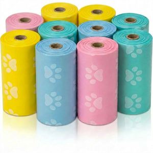 Sacs à déjections canines personnalisés avec logo, durables, étanches, écologiques, en PE imprimé, motif dessin animé, nouveauté 2026, pour l'élimination des déchets d'animaux - Product Image 1