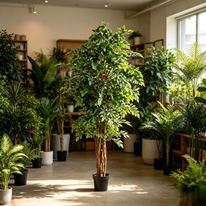 Planta Artificial de Banyan en Miniatura, Realista, Sin Mantenimiento, Follaje Artificial Perenne para Decoración de Paredes en el Hogar/Oficina - Product Image 3