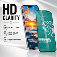 Protection d'écran en verre trempé pour iPhone 13 Pro Max, revêtement électrolytique AF, revêtement oléophobe, dureté 9H, résistant aux rayures