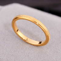 Bague de mariage tendance en acier titane givré version coréenne Fanke, bijoux fins pour couples en acier inoxydable plaqué or rose 18 carats