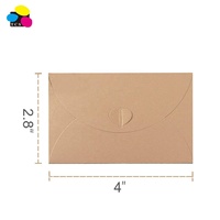 Fournisseur chinois de qualité, 100 enveloppes porte-cartes 4 x 2,75 avec fermoir en forme de cœur mignon pour mini-cartes de crédit et de débit